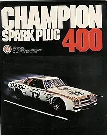 Official program featuring Benny Parsons