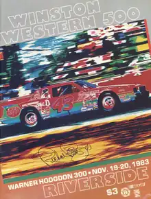 1983 Winston Western 500 program cover