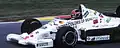 Piercarlo Ghinzani during practice for the 1985 European Grand Prix at Brands Hatch.