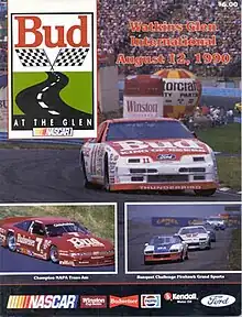 The 1990 Budweiser at The Glen program cover, featuring Terry Labonte.