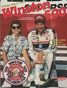 The 1991 Winston 500 program cover, featuring Dale Earnhardt.