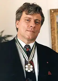 Nuytten receiving the Order of British Columbia in 1992