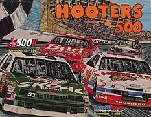 The 1994 Hooters 500 program cover, with artwork by Sam Bass.