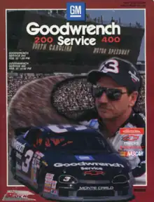 The 1997 Goodwrench Service 400 program cover, featuring Dale Earnhardt.