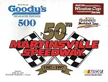 The 1997 Goody's Headache Powder 500 program cover, celebrating the track's 50th anniversary.