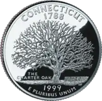 Connecticut quarter dollar coin