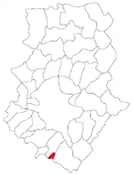 Location in Ilfov County