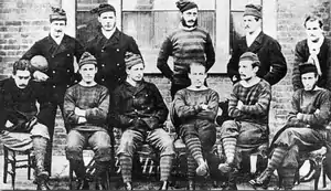 Image 8The Royal Engineers team who reached the first FA Cup final in 1872 (from History of association football)