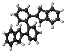 Ball-and-stick model of the 2,2′-bis(2-indenyl) biphenyl molecule