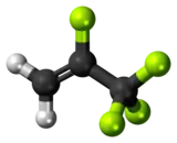 2,3,3,3-Tetrafluoropropene molecule