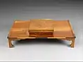 Early-20th century suzuri-bako paired with a writing table