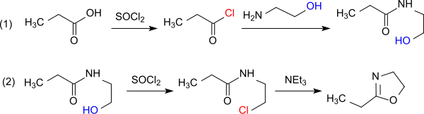 Synthese von 2-Ethyl-2-oxazolin über Propionsäureäurechlorid