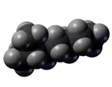 Spacefill model of 2-methylheptane