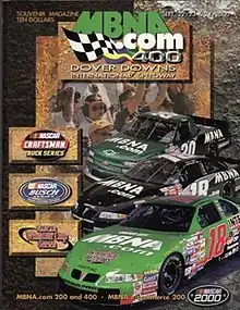 The 2000 MBNA.com 400 program cover.