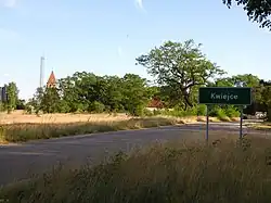 Road sign in Kwiejce