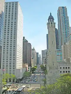 View of Water Tower's place on Magnificent Mile