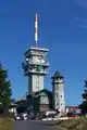 Klínovec broadcast tower and the smaller observation tower