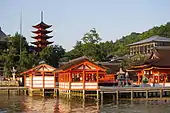 A pagoda at a Shinto shrine, Itsukushima Shrine