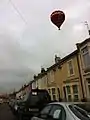 Balloon over Co-operation Road, Greenbank