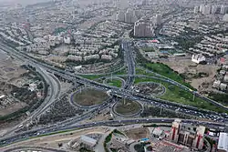 Shahrak Gharb entrance from Hemmat Expressway