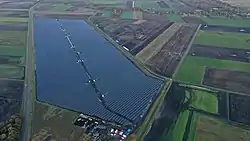 Drone photo of the solar plant at Buinerveen