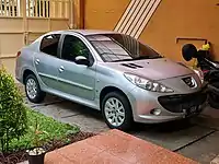 Peugeot 207 1.6 Sedan (Indonesia), based on the Peugeot 206 platform