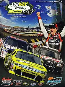 The 2012 Subway Fresh Fit 500 program cover, featuring last year's winner, Jeff Gordon.