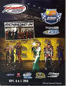 2013 Federated Auto Parts 400 program cover