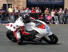 Mark Miller at Parliament Square, Ramsey during 2013 practice