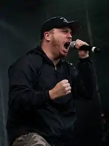 Frontman Jamey Jasta performing in 2014