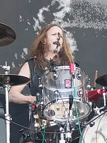 Ginger Fish performing with Rob Zombie at the 2014 Nova Rock festival