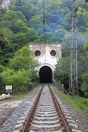 A railway tunnel in Abkhazia