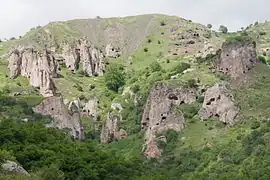 Rock formations and caves