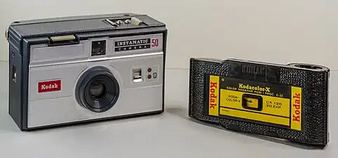 Instamatic 50 with Kodacolor-X 126 film cartridge