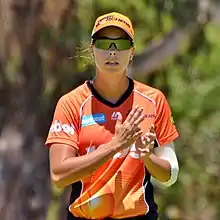 Cleary fielding for Perth Scorchers in January 2017