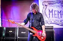 Frank Healy playing live with Memoriam at Rock Hard Festival in 2018