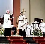 Patriarchal cross during the relics display in St Servatius'