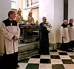 Relics on display in the side chapels