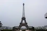 The replica of the Eiffel Tower.