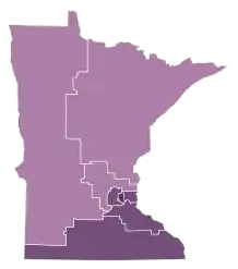 Congressional District Results for Jesson v. BrownJesson:      50–60%      60–70%      70–80%