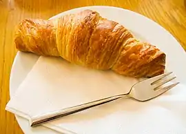 A crescent-shaped pastry