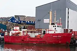 Angaju Ittuk, docked in Ilulissat, Greenland.