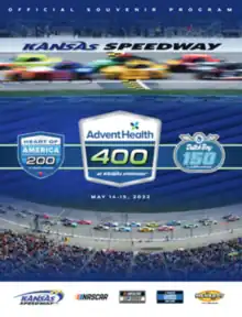 The 2022 AdventHealth 400 program cover.