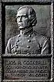 Bronze relief portrait of Cockerill by T.A.R. Kitson, Vicksburg National Military Park