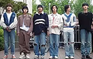 BoyNextDoor in 2023From left to right: Woonhak, Riwoo, Jaehyun, Sungho, Leehan, and Taesan