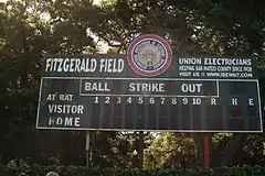 Scoreboard at Fitzgerald Field