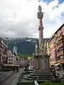 St. Anne's Column from the south. Behind: the Nordkette mountain chain