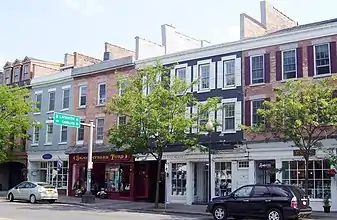 Shops on East Genesee Street, part of the Skaneateles Historic District (2012)