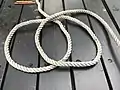 Step two of tying a Celtic Button knot is another loop