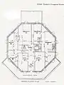 Second floor plan taken from the original blueprints thought to have been used.